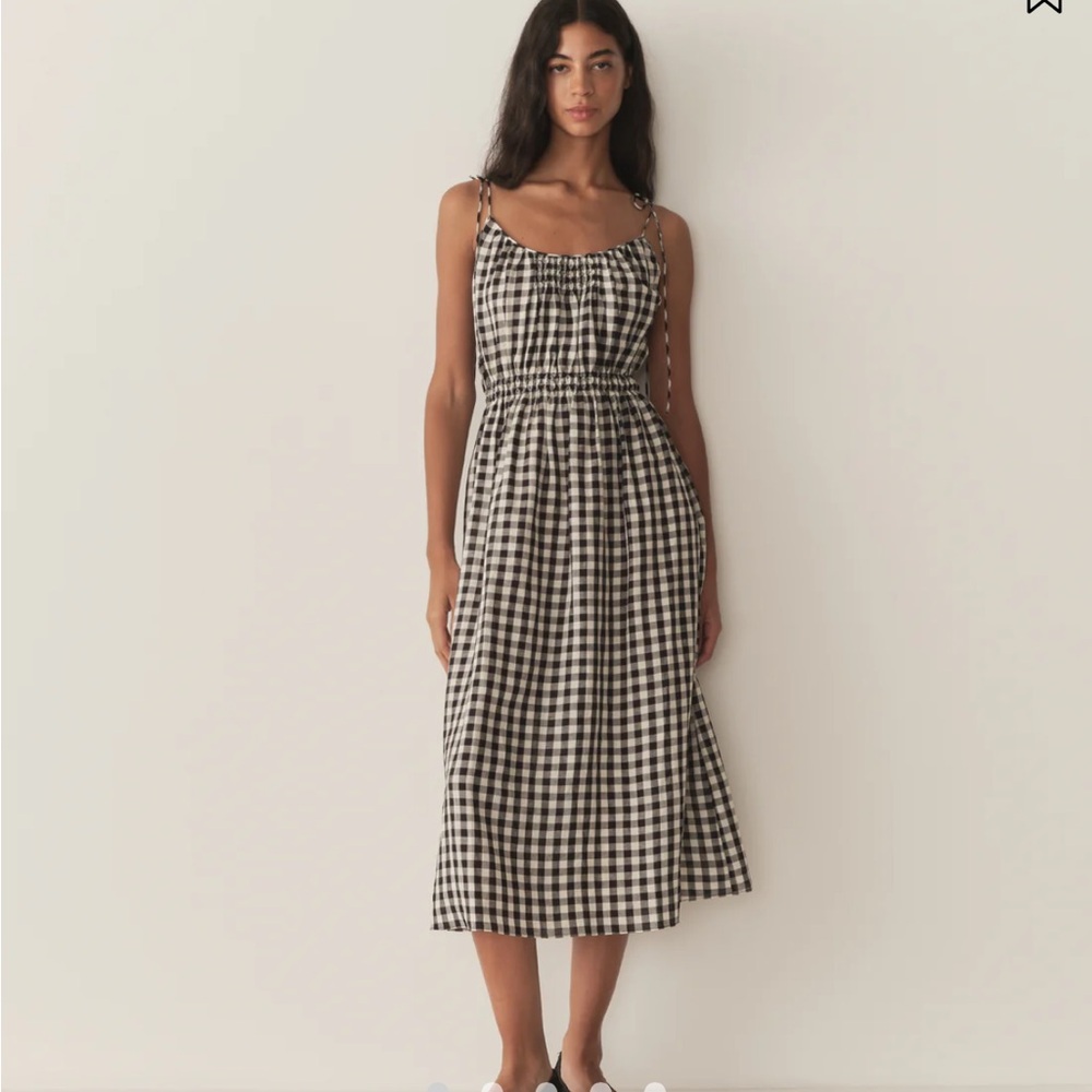 Down Leslie Black and White Gingham Dress Sz s NWT